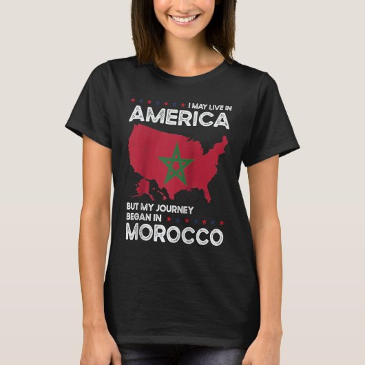 Born Moroccan Morocco American USA Citizenship Rag Tシャツ (正面)