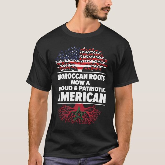 Born Moroccan Morocco American USA Citizenship Tシャツ (正面)