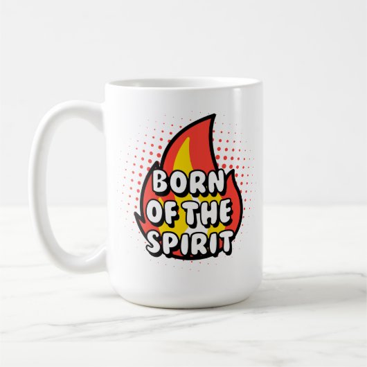 Born of The Spirit, Christian quotes コーヒーマグカップ (左)