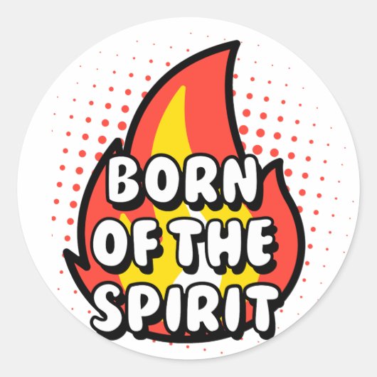 Born of The Spirit, Christian quotes ラウンドシール (正面)