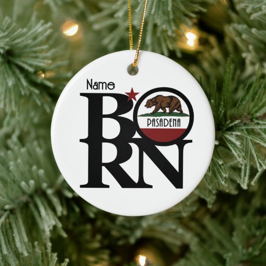 BORN Pasadena California セラミックオーナメント (ツリー)