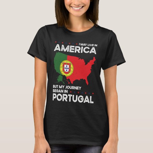 Born Portuguese Portugal American USA Citizenship Tシャツ (正面)