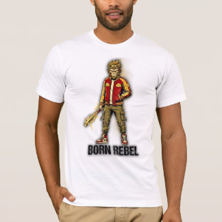 Born Rebel Monkey Gunner Tシャツ