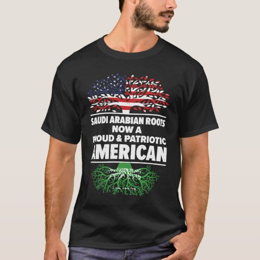 Born Saudi Arabian Saudi Arabia American USA Citiz Tシャツ (正面)