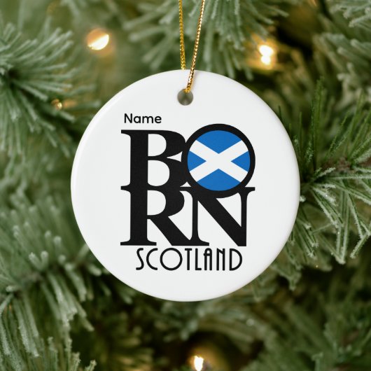 BORN Scotland Customizable セラミックオーナメント (ツリー)