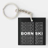 Born ski keychain for skiing lovers キーホルダー (正面)