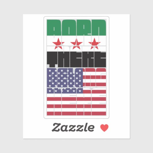 Born Syria Belong American シール (シート)