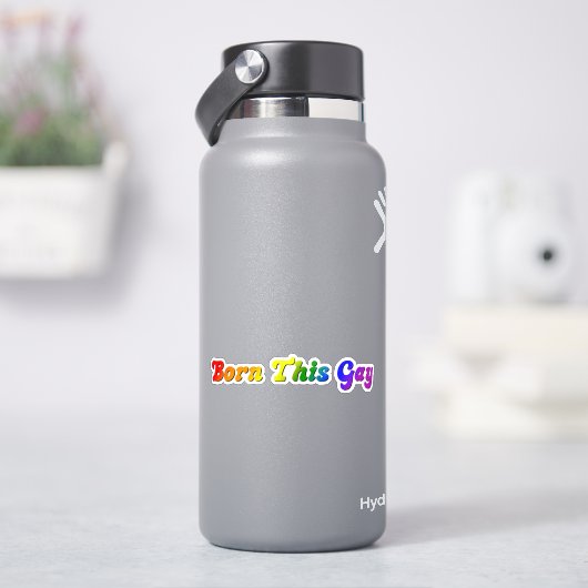 Born This Gay – 大胆な虹のLGBTQ+プライド シール (HydroFlask)