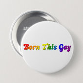 Born This Gay 〜大胆な虹のLGBTQ+プライド〜 缶バッジ (正面&裏面)