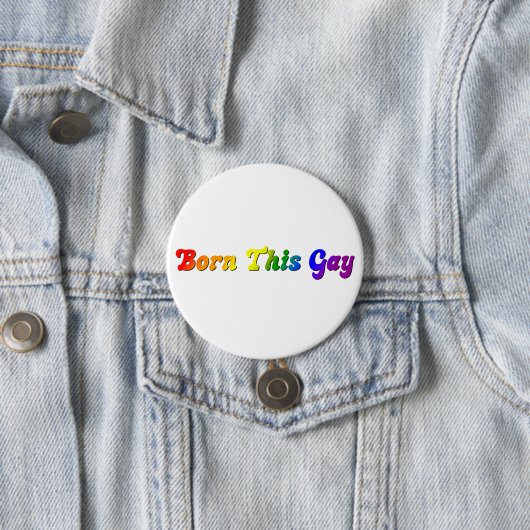 Born This Gay 〜大胆な虹のLGBTQ+プライド〜 缶バッジ (インサイチュ)