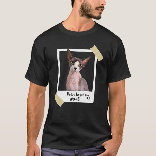Born This Great Cute Sphynx Cat And Kitten Animal Tシャツ (正面)