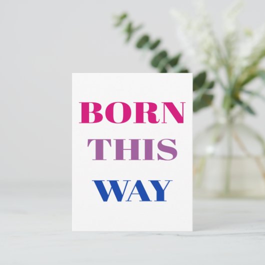 Born this way - Bisexual Pride ポストカード (スタンド正面)