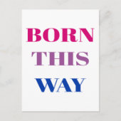 Born this way - Bisexual Pride ポストカード (正面)