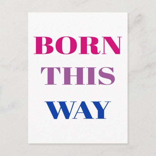 Born this way - Bisexual Pride ポストカード (正面)