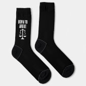 BORN TO ARGUE,弁護士へのユニークなギフト ソックス (右)