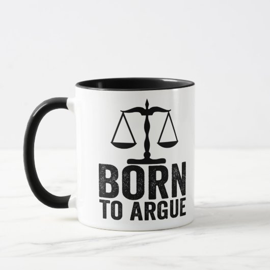 Born To Argue -  Lawyer Gift - Funny Lawyer Gift マグカップ (左)