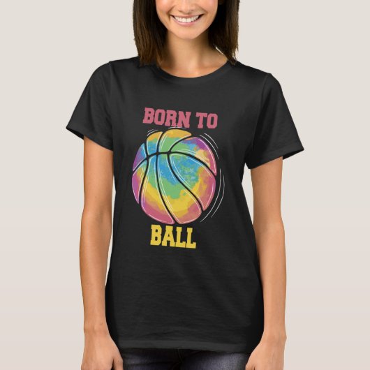 Born To Ball Basketball Slam Dunk Tシャツ (正面)