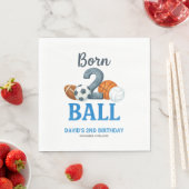 Born To Ball Sports Second Birthday  スタンダードランチョンナプキン (インサイチュ)