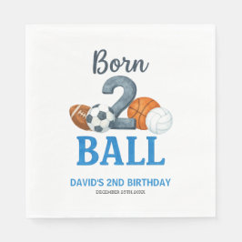 Born To Ball Sports Second Birthday  スタンダードランチョンナプキン