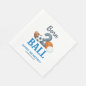 Born To Ball Sports Second Birthday  スタンダードランチョンナプキン (角)