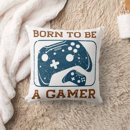Born to be a gamer クッション (ブランケット)