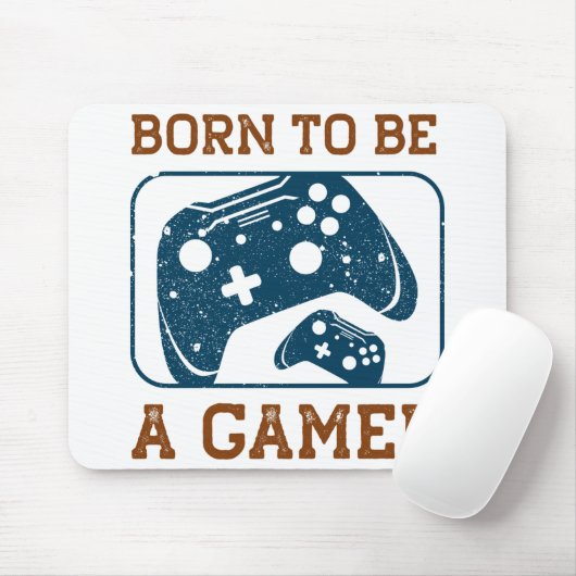 Born to be a gamer マウスパッド (マウス)