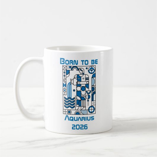 Born to be Aquarius コーヒーマグカップ (左)