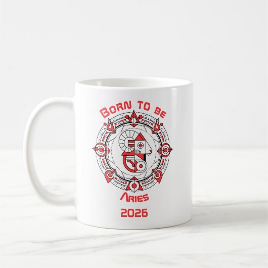 Born to be Aries コーヒーマグカップ (左)