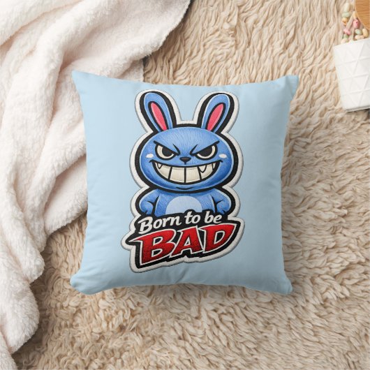 🐰😈 “Born to Be Bad” Pillow 💥🛋️ クッション (ブランケット)