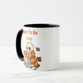 Born to Be Cozy – Skeleton Fall Mug マグカップ (正面左)
