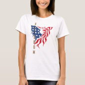 Born to Be Free 愛国ワシ | 女性用 Tシャツ (正面)