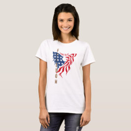 Born to Be Free 愛国ワシ | 女性用 Tシャツ