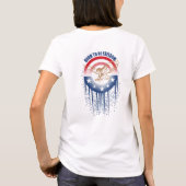 Born to Be Free 愛国ワシ | 女性用 Tシャツ (裏面)