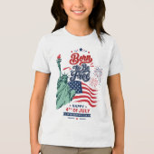 Born to Be Free - 7月4日 独立記念日 トライブレンドTシャツ (正面)
