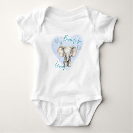 Born to Be Loved – Cute Elephant Baby Bodysuit ベビーボディスーツ