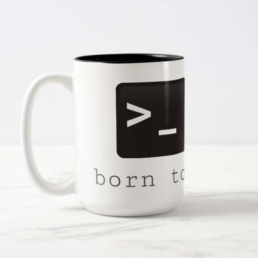 born to be root ツートーンマグカップ (左)