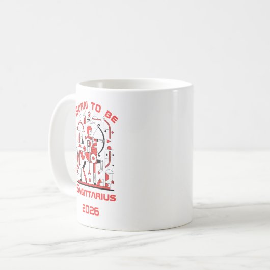 Born to be Sagittarius コーヒーマグカップ (正面左)