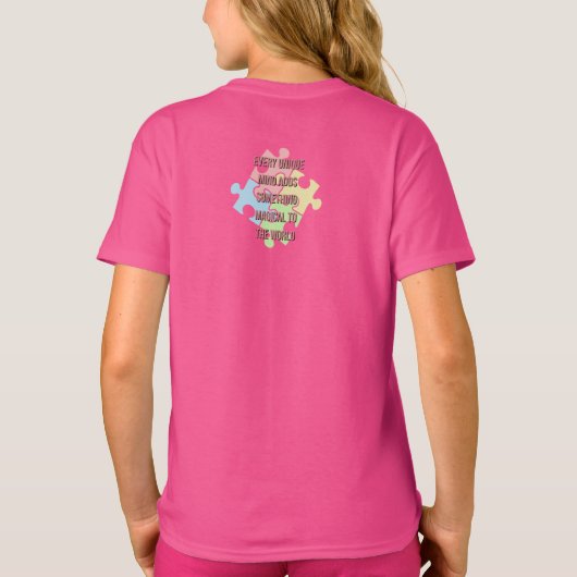 Born to Be Unique – かわいいドラゴン - ダブル Tシャツ (裏面)
