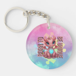 Born to Be Unique – ドラゴンのハート かわいいベビードラゴン キーホルダー