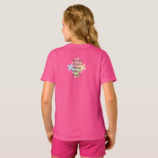 Born to Be Unique –  Cute Dragon - Double  Tシャツ (裏面フル)