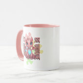 Born to Be Unique Cute Pink Dragon– Inspirational  マグカップ (正面左)