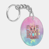 Born to Be Unique – Dragon Heart Cute Baby Dragon  キーホルダー (正面左)