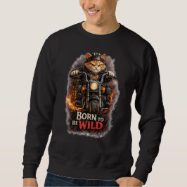 Born to Be Wild – Biker Cat Graphic Sweatshirt スウェットシャツ