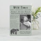 Born to be Wild Newborn Times Birth Announcement 案内状 (スタンド正面)