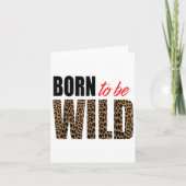 Born To Be Wild Tiger Animal Lover Motivation  カード (正面)