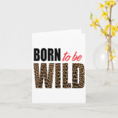 Born To Be Wild Tiger Animal Lover Motivation  カード (黄色い花)