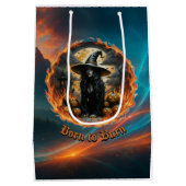Born to Burn Witch Gift Bags ミディアムペーパーバッグ (裏面)