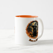 Born to Burn Witch Halloween Mug ツートーンマグカップ (正面右)
