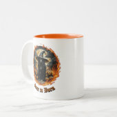 Born to Burn Witch Halloween Mug ツートーンマグカップ (正面左)