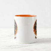 Born to Burn Witch Halloween Mug ツートーンマグカップ (中央)